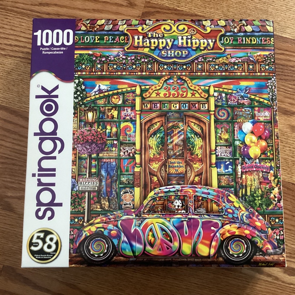 Springbok 1000 Piece " The Happy Hippy Shop "  Jigsaw Puzzle